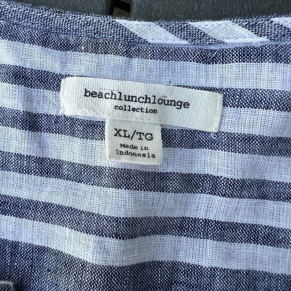 Beach lunch lounge collection stripe dress women's XL - Picture 9 of 10